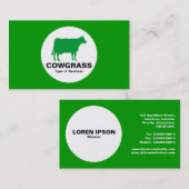 Kreis - Kuh - Gras grün Visitenkarte (Vorne/Hinten)