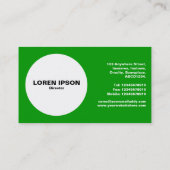 Kreis - Kuh - Gras grün Visitenkarte (Rückseite)
