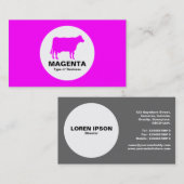 Kreis - Kuh - Magenta Visitenkarte (Vorne/Hinten)