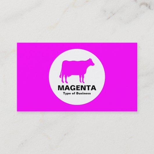 Kreis - Kuh - Magenta Visitenkarte (Vorderseite)