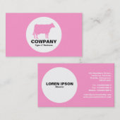 Kreis - Kuh - Rosa Visitenkarte (Vorne/Hinten)