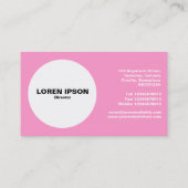 Kreis - Kuh - Rosa Visitenkarte (Rückseite)