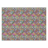 Kreis-Kunstmuster des BlumenMandalases kreatives Tischdecke (Vorderseite (Horizontal))