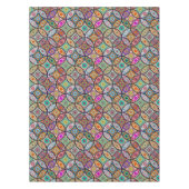 Kreis-Kunstmuster des BlumenMandalases kreatives Tischdecke (Vorderseite)