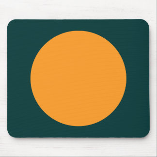 Kreis - Licht Orange mit dunkelgrün Mousepad