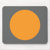 Kreis - Licht Orange mit Grau Mousepad (Vorne)