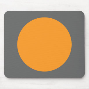 Kreis - Licht Orange mit Grau Mousepad