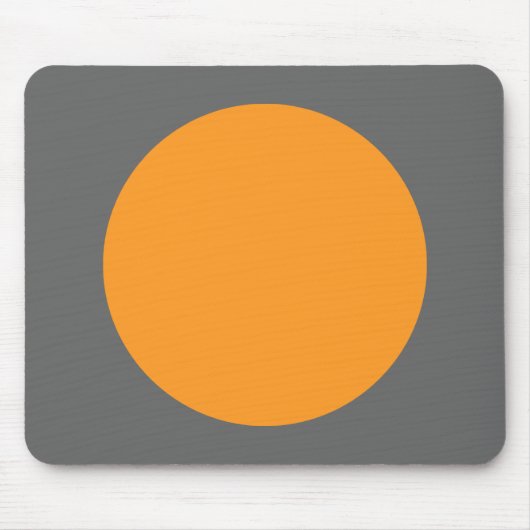 Kreis - Licht Orange mit Grau Mousepad (Vorne)
