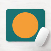 Kreis - Licht Orange mit Moss Green Mousepad (Mit Mouse)