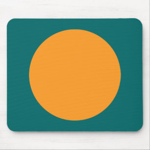 Kreis - Licht Orange mit Moss Green Mousepad