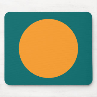 Kreis - Licht Orange mit Moss Green Mousepad