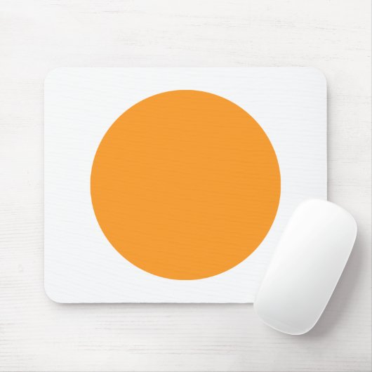 Kreis - Licht Orange mit Weiß Mousepad (Mit Mouse)