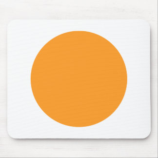 Kreis - Licht Orange mit Weiß Mousepad