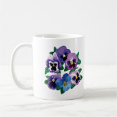 Kreis-lila Stiefmütterchen Kaffeetasse (Links)