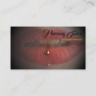 Kreis Lippen Piercing Foto Visitenkarte