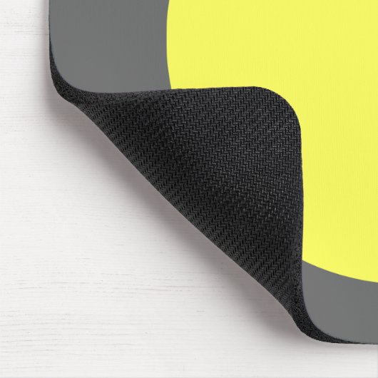 Kreis - lt Yellow und Grau Mousepad (Ecke)