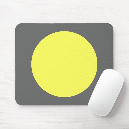 Kreis - lt Yellow und Grau Mousepad (Mit Mouse)