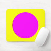 Kreis - Magenta auf Gelb Mousepad (Mit Mouse)