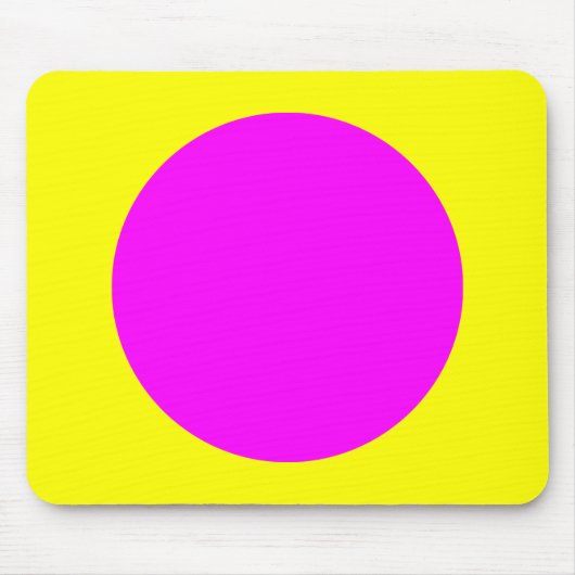 Kreis - Magenta auf Gelb Mousepad (Vorne)