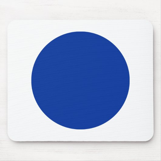 Kreis - Marine mit Weiß Mousepad (Vorne)