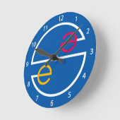 Kreis "Meer" Runde Wanduhr (Winkel)