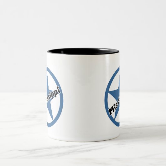 Kreis Mississippi Zweifarbige Tasse (Mittel)