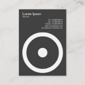 Kreis mit Center Spot Visitenkarte (Rückseite)