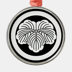 Kreis mit Efeu Silbernes Ornament