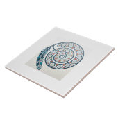 Kreis mit Feder Fliese (Seite)