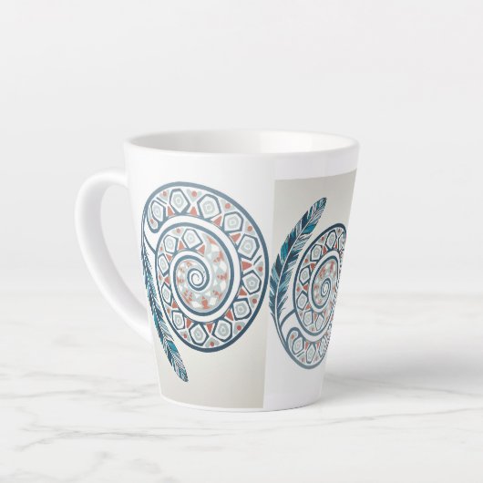 Kreis mit Feder Milchtasse (Linke Ecke)