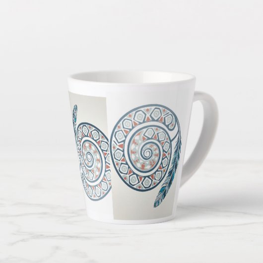 Kreis mit Feder Milchtasse (Rechte Ecke)