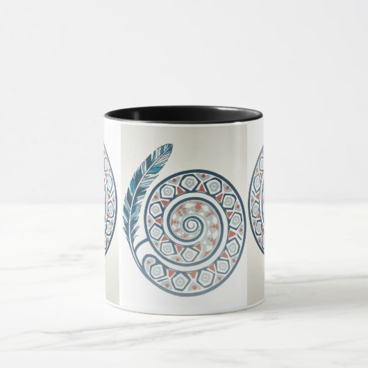 Kreis mit Feder Tasse (Zentrum)