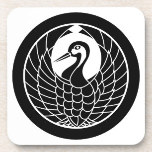 Kreis mit Kranich-Kreis Untersetzer