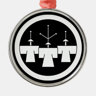 Kreis mit Mamezō-Kiri Silbernes Ornament