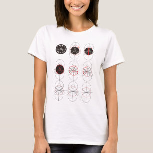 Kreis mit Schwert-Kataba-Muster T-Shirt
