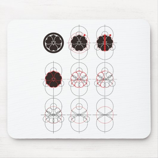 Kreis mit Schwert-Klee-Muster Mousepad (Vorne)