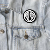 Kreis mit umarmten Anzu-Blättern Button (Beispiel)