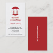 Kreis-Monogramm-Visitenkarte Visitenkarte (Vorne/Hinten)