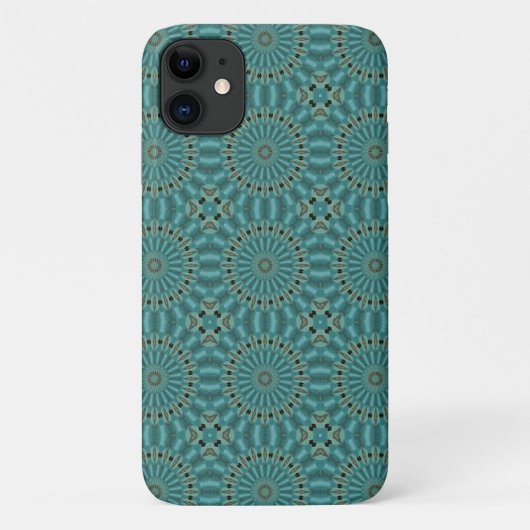 Kreis-Muster in Türkis und Türkisgrün Case-Mate iPhone Hülle (Rückseite)