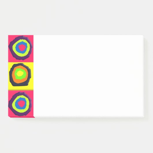 Kreis-Muster Post-it Klebezettel (Vorderseite)