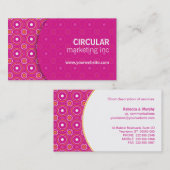 Kreis-Muster-Unterlage Visitenkarte (Vorne/Hinten)