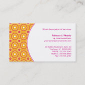 Kreis-Muster-Unterlage-Visitenkarte Visitenkarte (Rückseite)