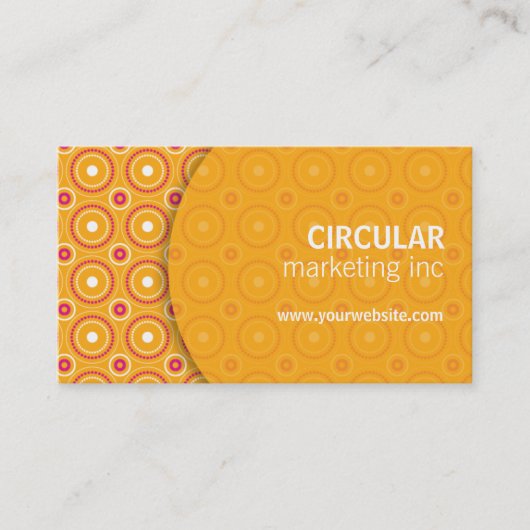 Kreis-Muster-Unterlage-Visitenkarte Visitenkarte (Vorderseite)