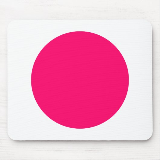 Kreis - Neonrot und Weiß Mousepad (Vorne)