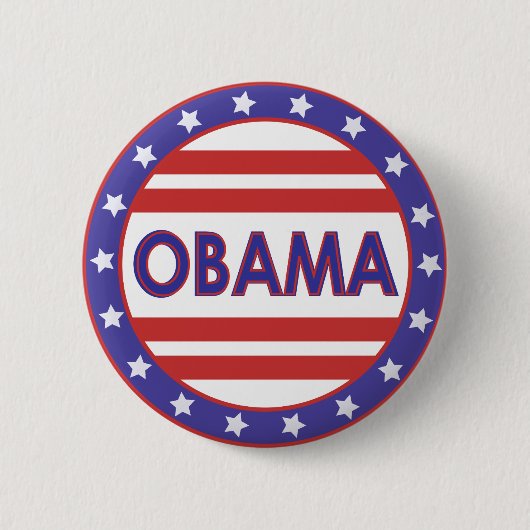 Kreis Obama Stars&Stripes Button (Vorderseite)