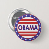 Kreis Obama Stars&Stripes Button (Vorne & Hinten)