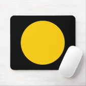 Kreis - orange mit schwarz mousepad (Mit Mouse)