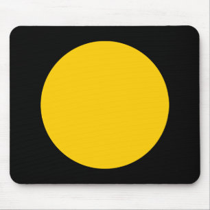 Kreis - orange mit schwarz mousepad