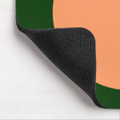 Kreis - Pfirsich mit dunkelgrün Mousepad (Ecke)
