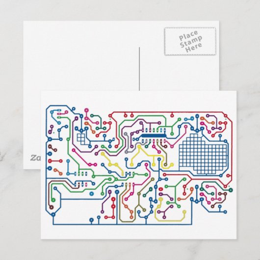 Kreis Postkarte (Vorne/Hinten)